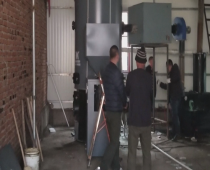 撫順市某板材廠使用500kg蒸汽發生器